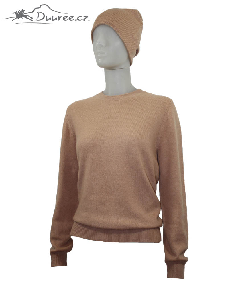 Kaschmir-Set: Pullover und Mütze Elektra