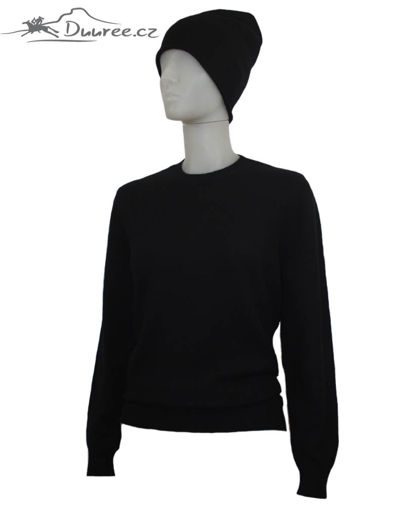 Kaschmir-Set: Pullover und Mütze Elektra