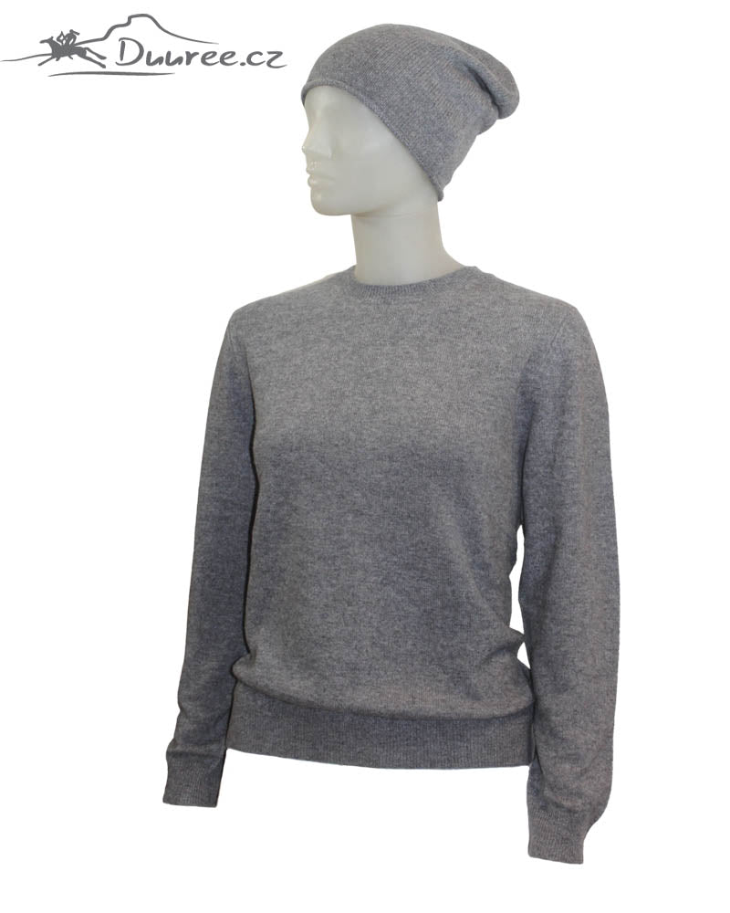 Kaschmir-Set: Pullover und Mütze Elektra