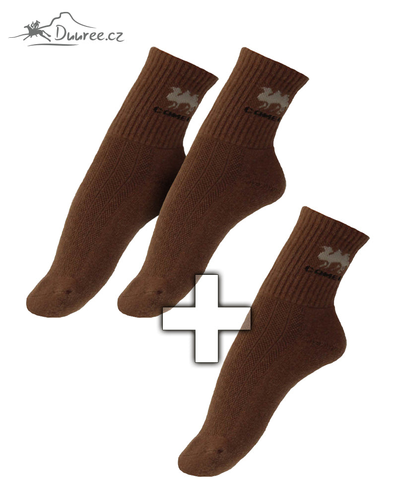 Camel-Wollsocken 2+1 für Damen