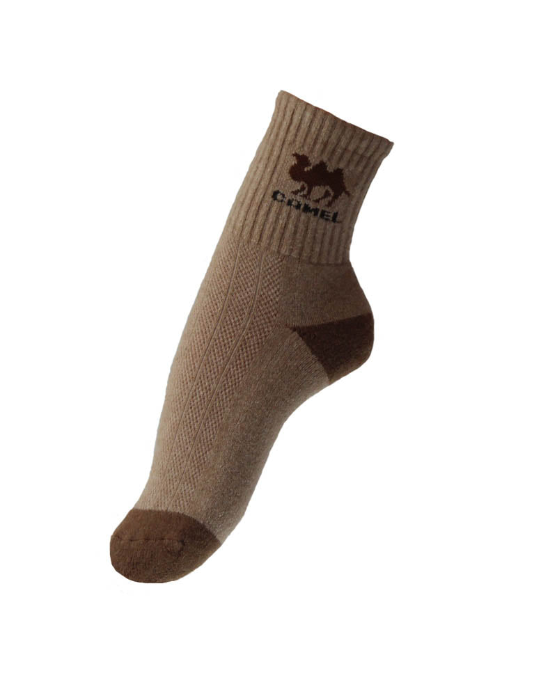 Camel-Wollsocken Beige Einheitsgröße
