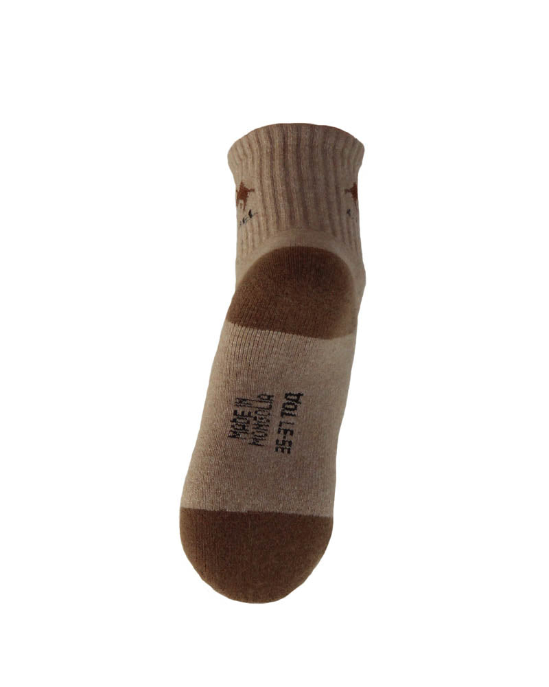 Camel-Wollsocken Beige Einheitsgröße