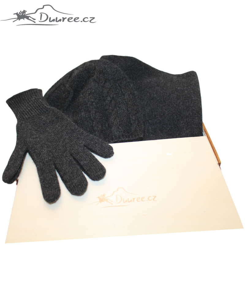 Geschenkset Nora: Mütze, Handschuhe und Schal aus 100 % Kaschmir