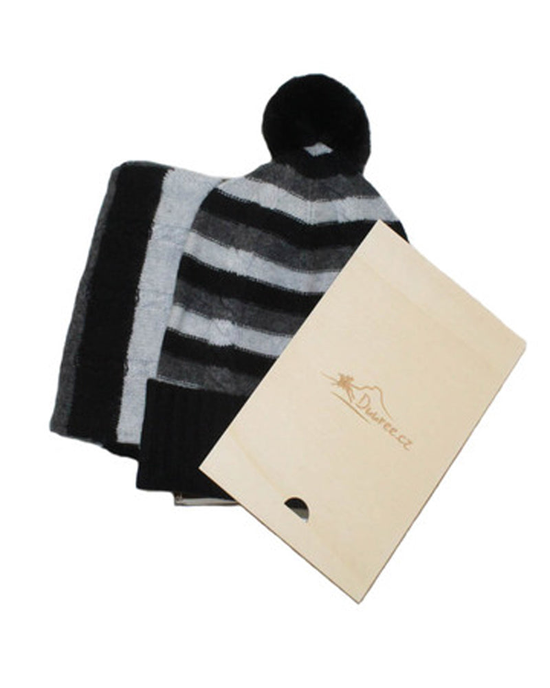 Geschenkset aus Mütze und Schal „Marty“, 100 % Kaschmir