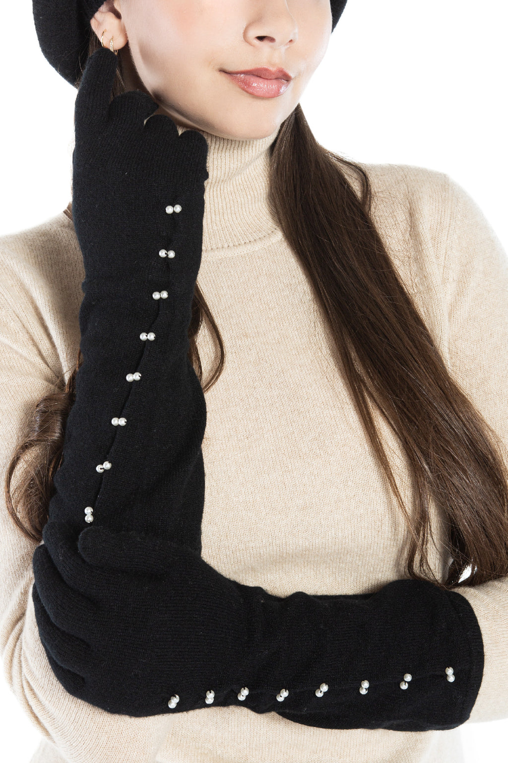 Lange Kaschmirhandschuhe Estelle