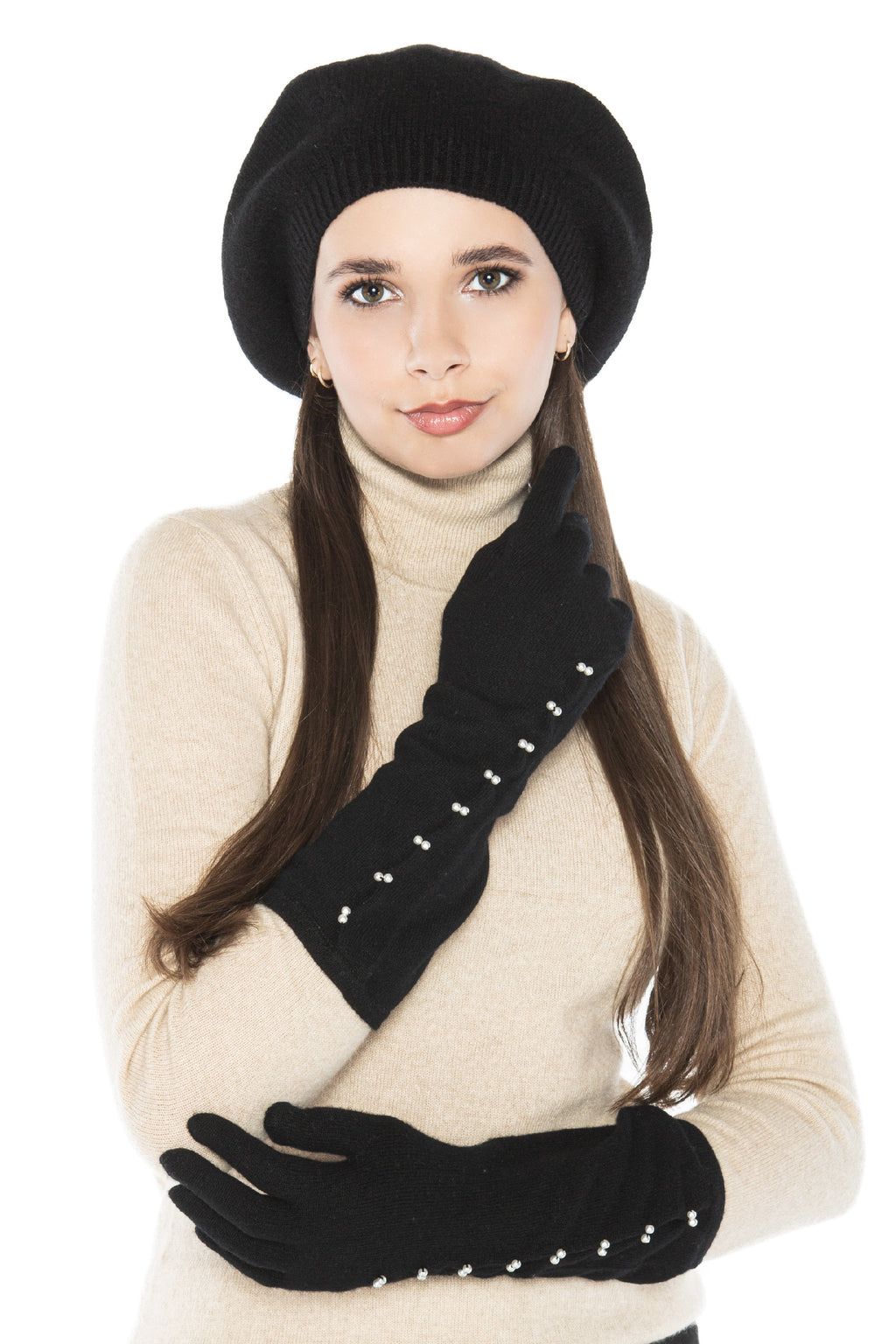 Lange Kaschmirhandschuhe Estelle