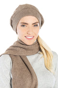 Geschenkset Isabelle: Mütze und Schal aus 100 % Kaschmir