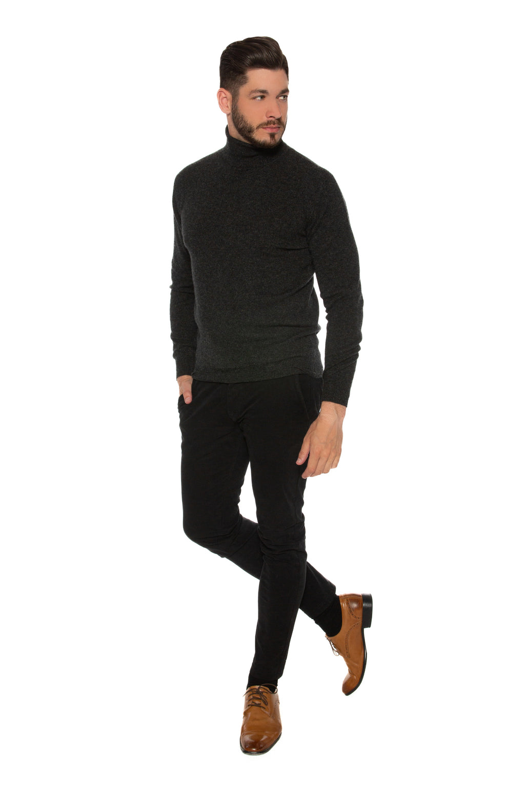 Kaschmir-Rollkragenpullover David