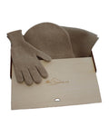 Geschenkset Classik, 3-teilig: Mütze, Handschuhe und Schal aus 100 % Kaschmir