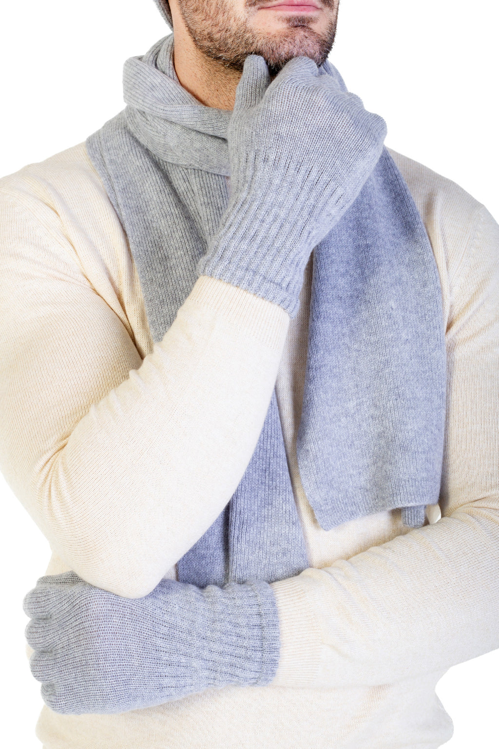 Geschenkset Bruno: Mütze, Handschuhe und Schal aus 100 % Kaschmir