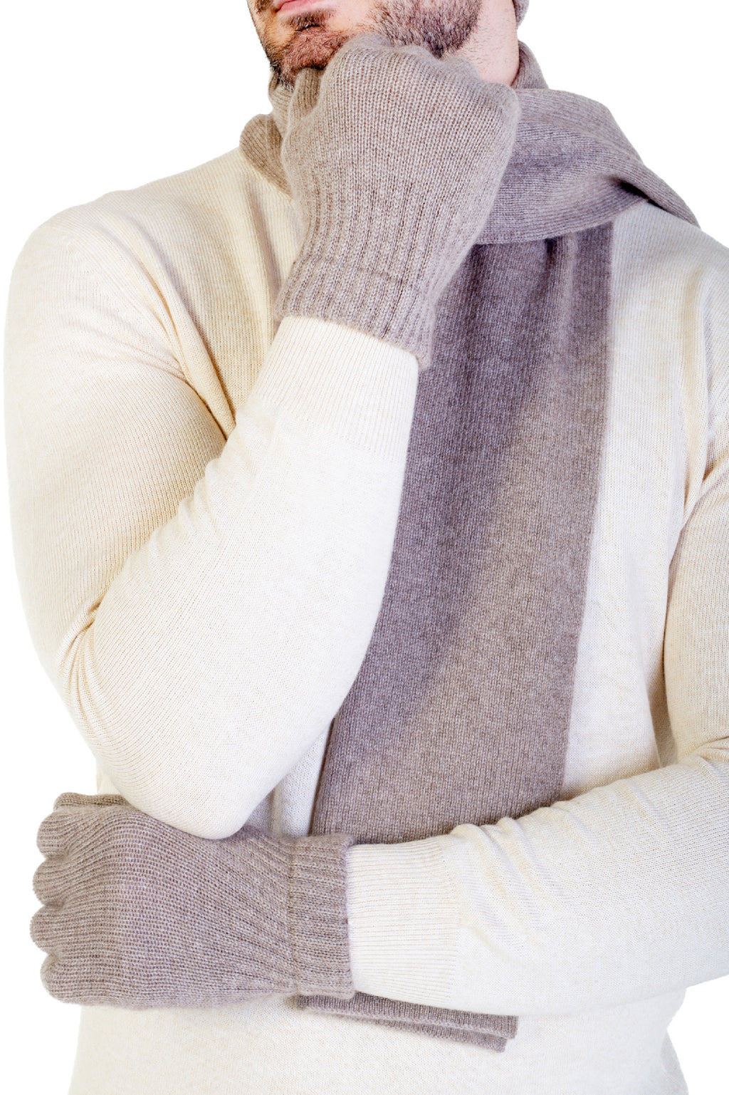 Geschenkset Kerim: Mütze, Handschuhe und Schal aus 100 % Kaschmir