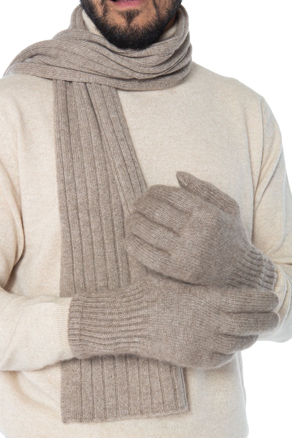 Geschenkset Kerim: Mütze, Handschuhe und Schal aus 100 % Kaschmir