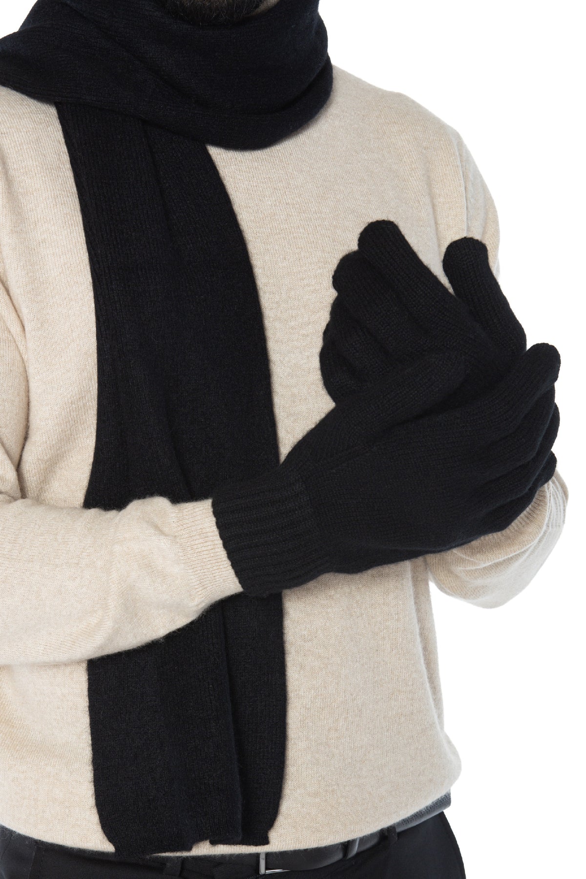 Geschenkset Gerard: Mütze, Handschuhe und Schal aus 100 % Kaschmir