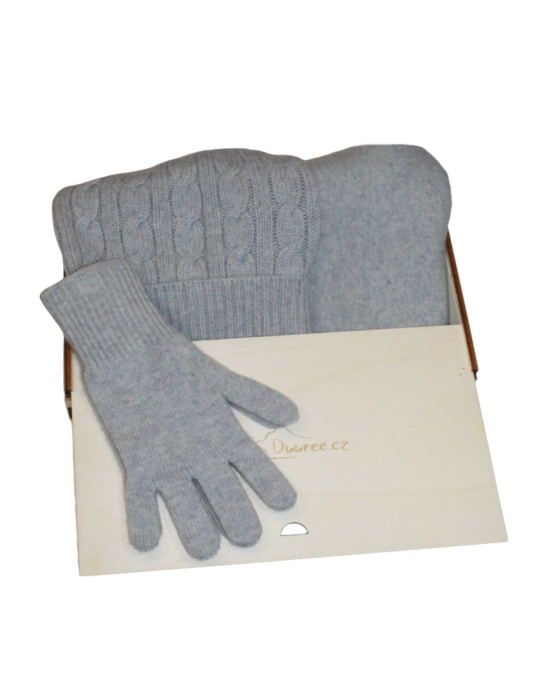 Gerard Geschenkset: Mütze, Handschuhe und Schal aus 100 % Kaschmir