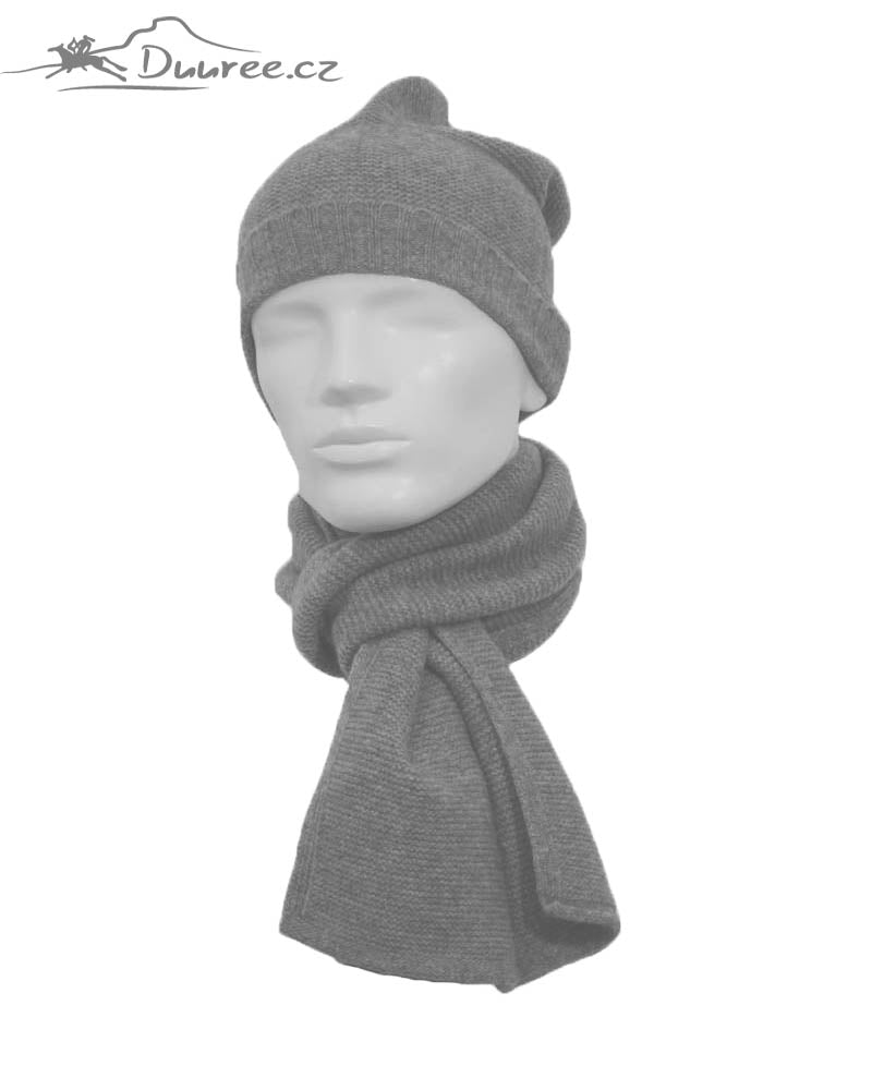 Geschenkset aus Mütze und Schal aus 100 % Kaschmir