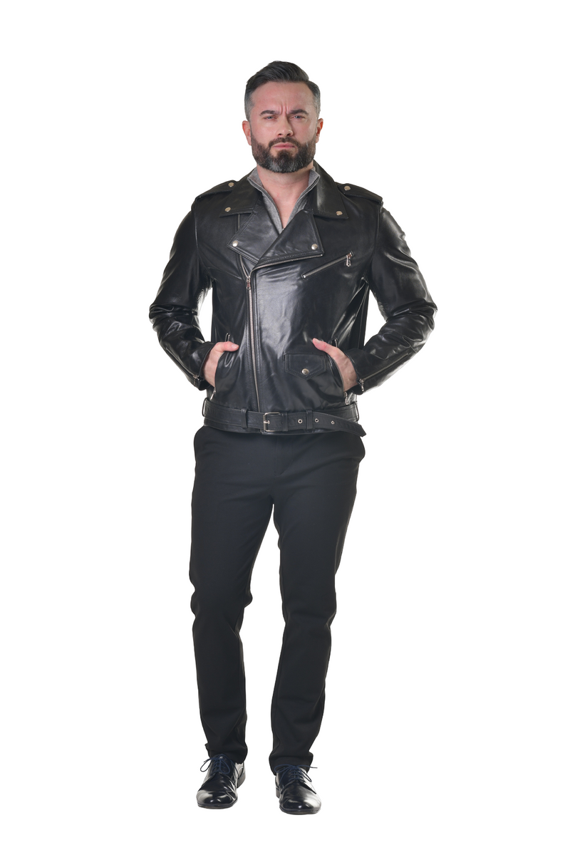 Esteban Motorrad-Lederjacke