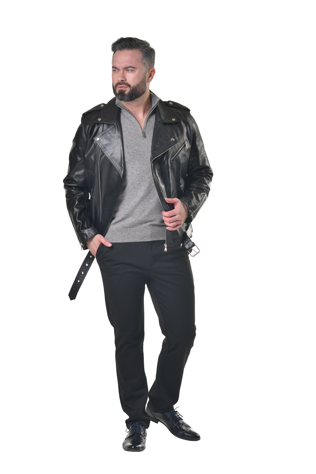 Esteban Motorrad-Lederjacke
