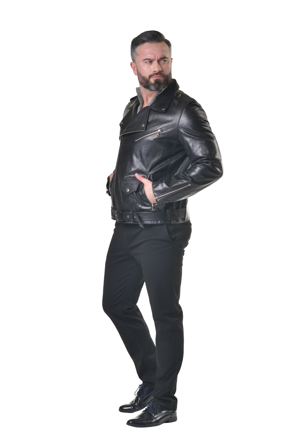 Esteban Motorrad-Lederjacke