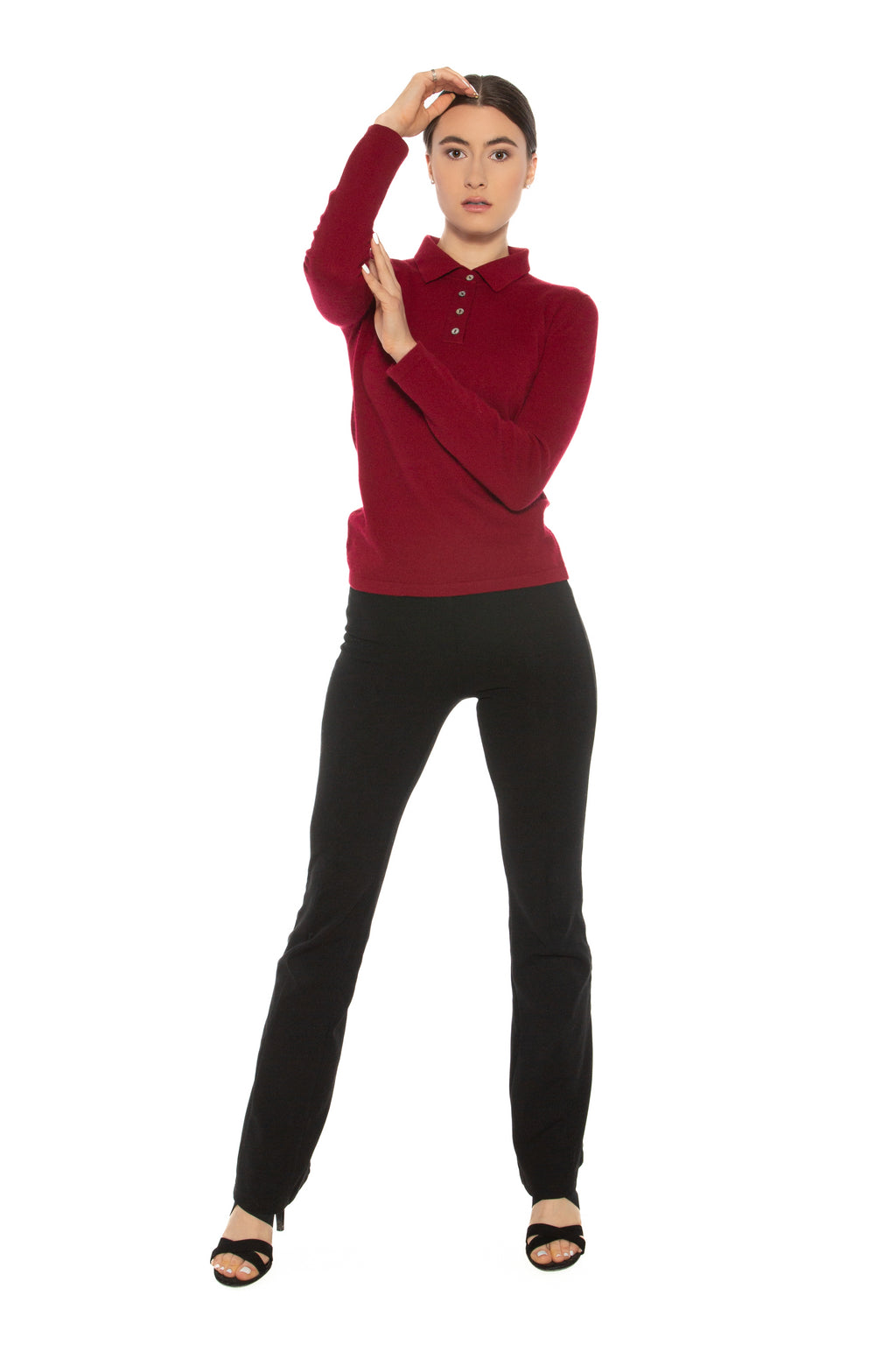 Kaschmirpullover mit Kragen Aisha