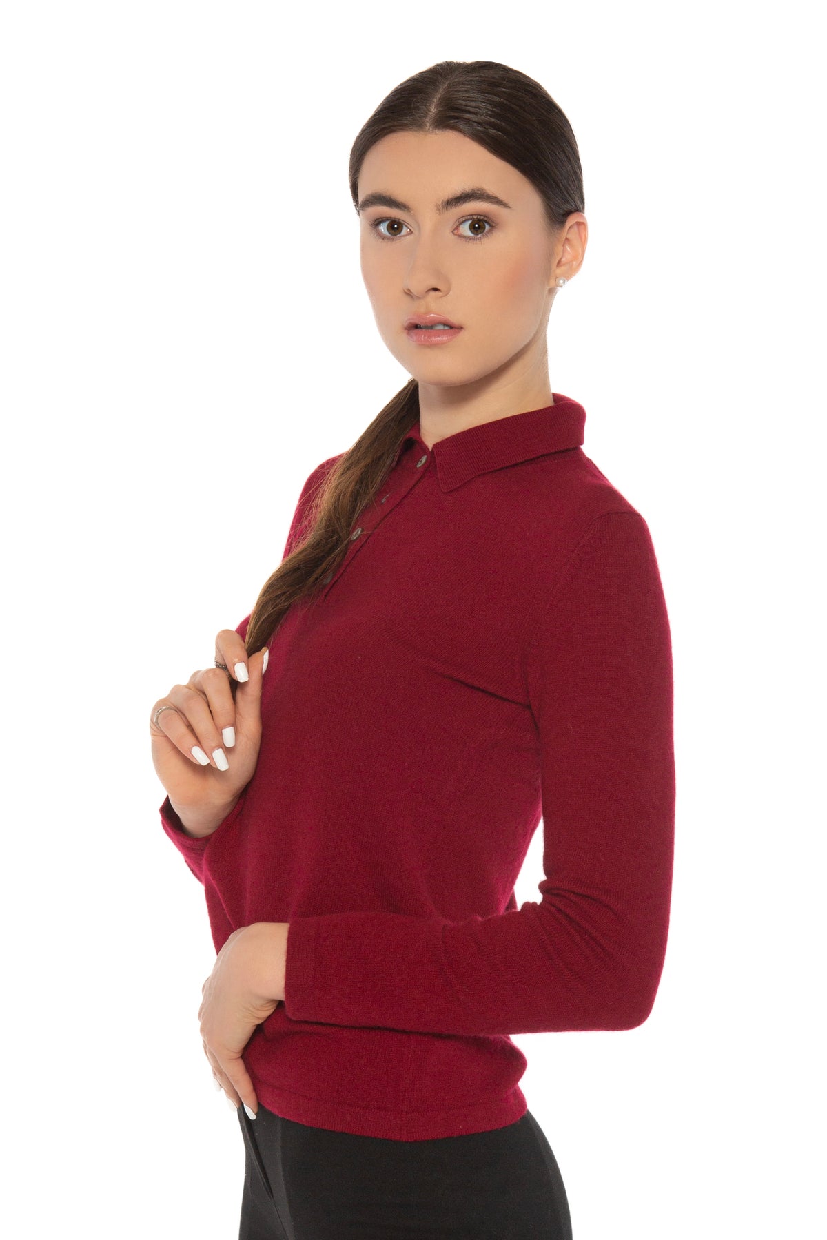 Kaschmirpullover mit Kragen Aisha
