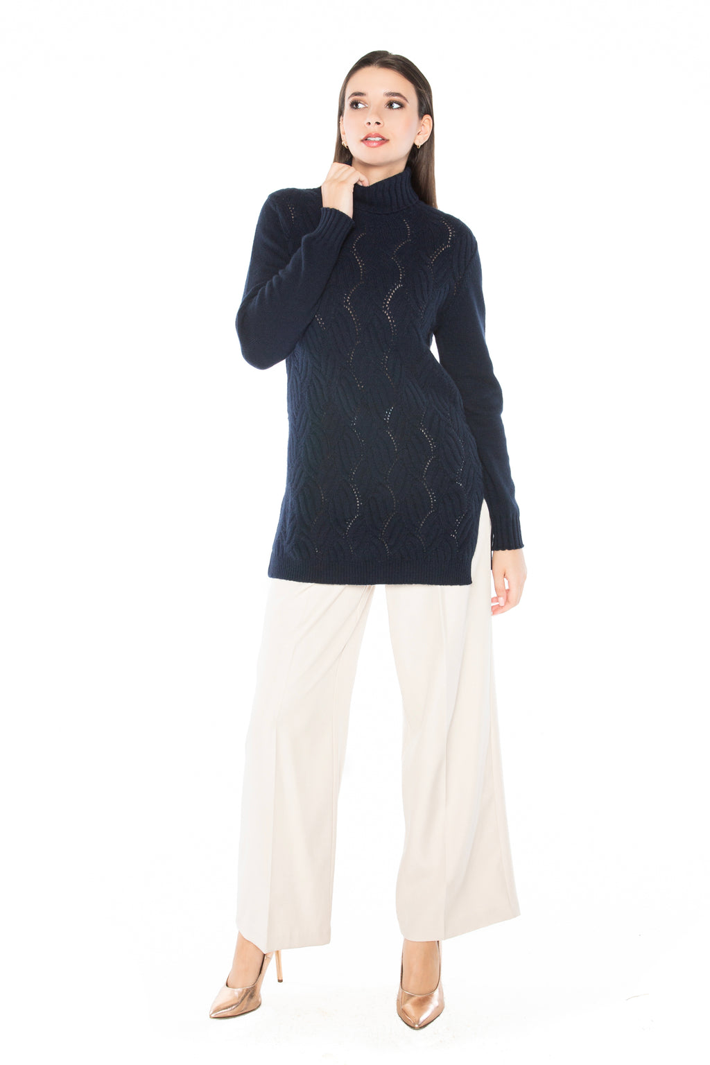 Kaschmir-Rollkragenpullover Genevieve