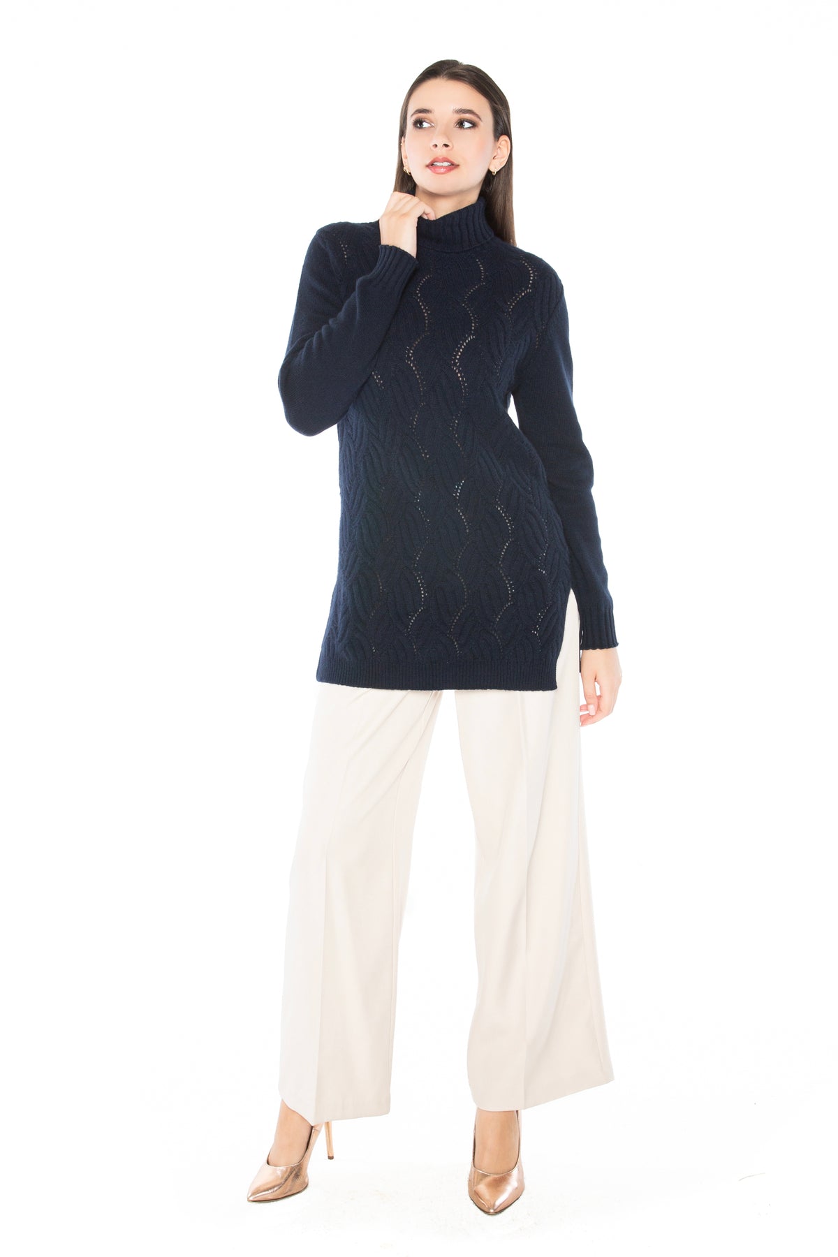 Kaschmir-Rollkragenpullover Genevieve