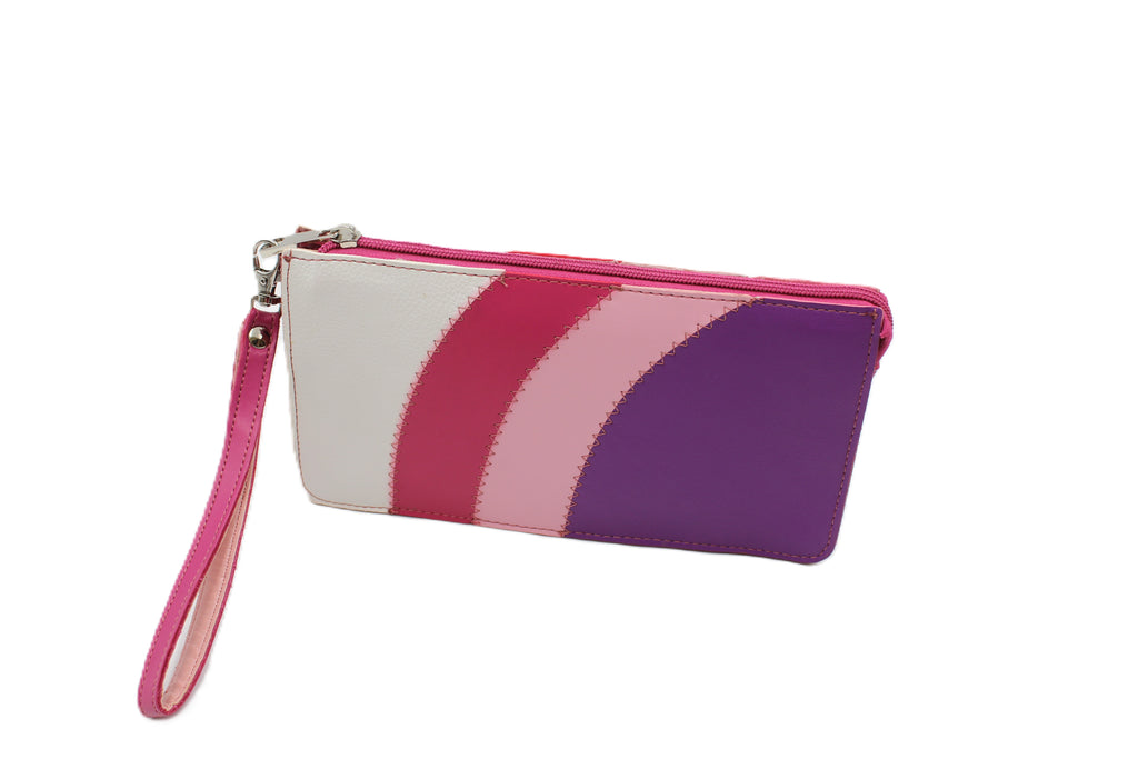 Buntes Leder-Clutch-Étui